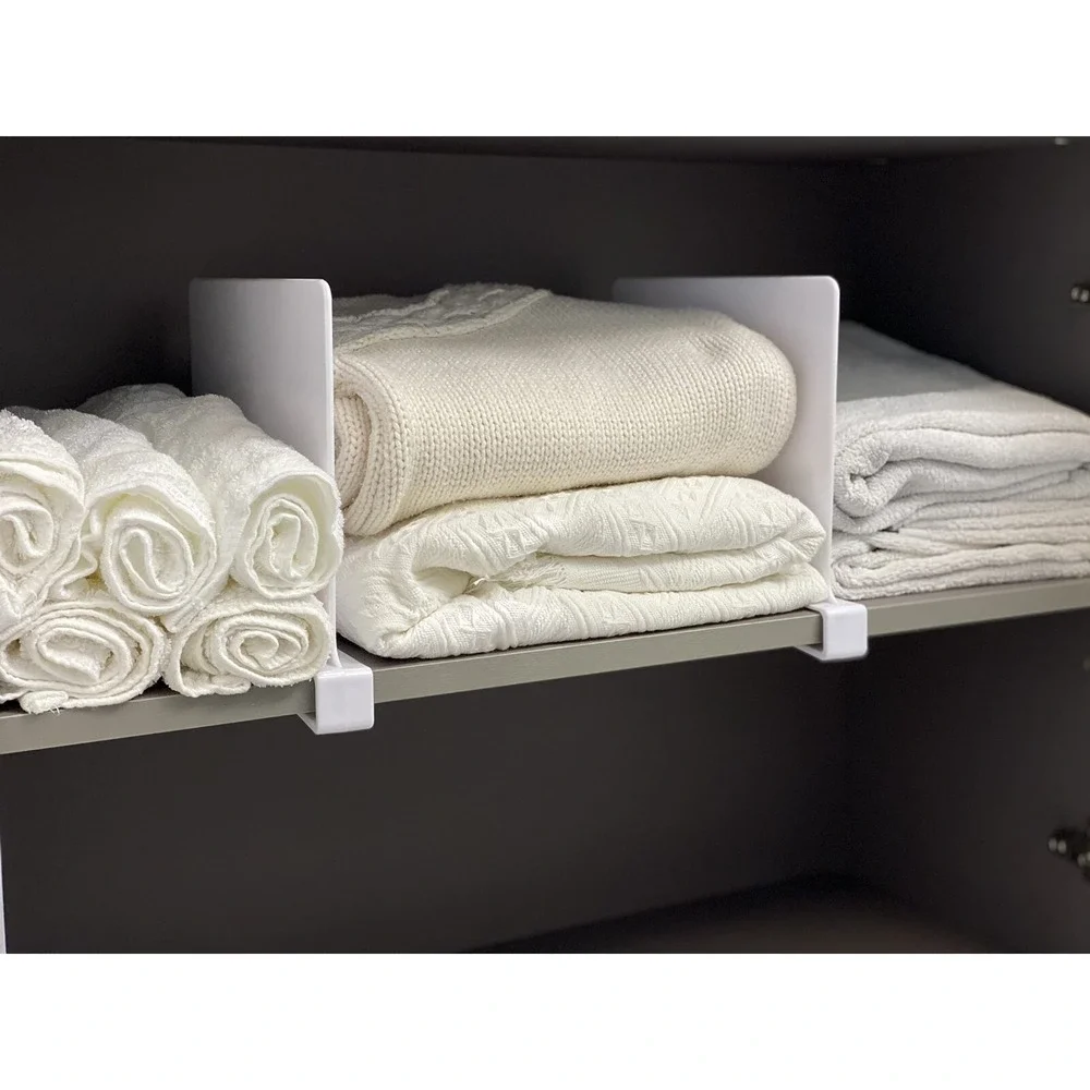 Acrylic Shelf Dividers Closet Organizer White 8